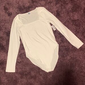 NWT White Long Sleeve Bodysuit